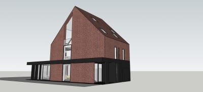 Nieuwbouw driegevel woning in Gent